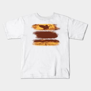 Texas Style Lone Surfer Kids T-Shirt